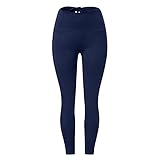 Damen Sport Leggings mit Schleife, Blickdichte Sporthose, Hohe Taille Lange Laufhose, Jogginghose für Yoga Fitness Training