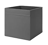 Ikea Regalfach DRÖNA Aufbewahrungsbox Regaleinsatz in 33x38x33 cm (BxTxH) -GRAU-passend für Kallax, Expedit, Besta, etc, Plastik, Black, 33 x 38 x 33
