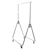 Dreiecks-Kleiderständer Höhe 92,5 cm bis 163 cm rollbarer Kleiderständer stufenlos höhenverstellb
