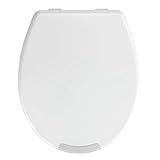 WENKO WC-Sitz Secura Comfort - Antibakterieller Toilettensitz, mit Sitzflächenerhöhung und Absenkautomatik, Duroplast, 3737 x 7 x 4443.5 cm, Weiß