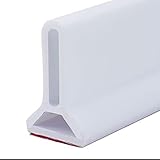 Flexibler Silikon Duschkabinen Dichtungen Schwallschutz Dusche Klappbare Anti-infiltration Duschabtrennung Zur Nass- und Trockentrennung Geeignet dür Küche und Bad(Size:3cmX5cmX100cm,Color:Weiß)