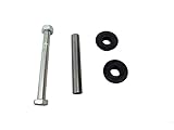 SYTZTOOLS Schubkarren-Achsen-Set, 110 mm x 10 mm, Schraube 12,5 Achse und 2 Buchsen für 25,4 mm Bohrung