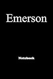 Emerson: Personalized Notebook with Custom Name & Cover . College Ruled Journal for men and Boys ,150pag