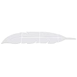 Yuecoom 3D Acryl Spiegel Wandaufkleber, abnehmbare Tapete, Federförmige Selbstklebende Wandtattoos für Wohnzimmer, Schlafzimmer, B