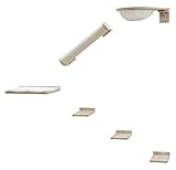 Kerbl Katzen Kletterwand Rocky, Trittbretter Liegebrett Säule Liegemulde, 6-TLG