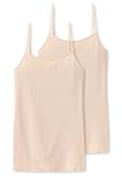 Schiesser Damen Unterhemd Spaghettitop, 2er Pack, Beige (Nude 410), 42