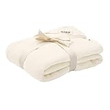 BIBS Muslin Swaddle Pucktücher, Wickeltuch, Decke für Neugeborene, Tragetuch, 100 % Bio-Baumwolle, 120x120 cm, Ivory