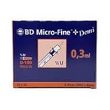 BD MicroFine 0.3ml Insulinspritzen U100 Demi, einen Artik