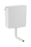 Geberit Aufputz Spülkasten AP140 für 2-Mengen-Spülung, Toilettenspülung tief hängend, mit flexiblem Wasseranschluss, geräuscharm, weiß, Art.Nr. 140300111