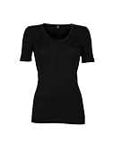 Dilling Merino T-Shirt für Damen - aus 100% Bio-Merinowolle Schwarz 40