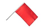 Flaggenfritze® Große Stockflagge Schwenkflagge Einfarbig Rot 60 x 90