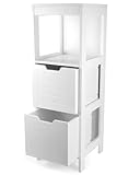 osoltus Badkommode Badschrank Badregal Hampton 89cm Holz weiß
