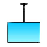YYhkeby TV-Deckenhalterung, höhenverstellbar, neigbar, für die meisten LCD-/LED-/Plasma-Displays von 81,3-144,3 cm (32-57 Zoll)