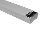 KOMIB 110 x 60 mm Brüstungskanal / Kabelkanal / je Stange 2 Meter (4 x 2M = 8m, Grau - Steingrau)