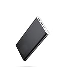 Power Bank 10000mAh, Externer Akku mit Dual USB 5V/3,1A Ausgänge Power Bank Alugehäuse Handy Ladegerät geeignet für ipad iPhone 11 12 xr xs, Samsung Glaxy, Huawei, (Schwarz)