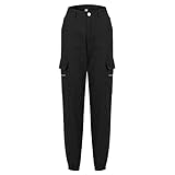 Jogginghose Damen – Sporthose Frauen Sweatpants Slim Fit Freizeithose Lang | Trainingshose Fitness Niedrige Taille – Laufhosen Cargohose Wanderhose Trekkinghose O