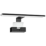 SEBSON® LED Spiegelleuchte 40cm Badezimmer IP44, Spiegel Schrankbeleuchtung + Wandlampe + Klemmleuchte, neutralweiß 4000K 8W 600lm 230V Aluminium, Schmink