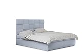 Grekpol Boxspringbett Miami 3D mit 7-Zonen-Taschenfederkern-Matratze H3 18 cm und Topper 5 cm aus Memoryschaum, Polsterbett mit Bettkasten, gepolsterter Kop