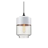 1-Light Pendant Light Fixtures Modern Mininalist Chandelier with Transparent Glass Shade Creativity Ceiling Hanging Lights for Kitchen Island, Dining Room Decoration Lighting