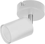Advitit DOA SP 1 Strahler Deckenleuchte und Wandleuchte Spot GU10 max.2x 50 W, IP20 (Glühbirne separat gekauft) (Weiß)