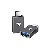 RAMPOW USB C Adapter, USB C auf USB 3.1 Gen 1, OTG C Adapter - Aluminium USB Typ C kompatibel für MacBook Pro 2016/2017, Nexus 5 X/6P, Samsung S9/S8/A5, Huawei und andere Geräte mit USB C- 2 Stück