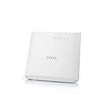 Zyxel 4G LTE 150 Mbit/s Indoor Router | WLAN-Sharing mit bis zu 32 Geräten | Nahtloses Umschalten zwischen 4G LTE/3G | 4 Ethernet LAN-Ports | Plug-and-Surf [LTE3202-M437]