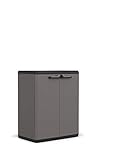 Keter 9729000 Più Kunststoffschrank, hoch, anthrazit/schwarz, 68 x 39 x 83 cm, G