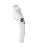 Hoppe Atlanta Aluminium Fenstergriff abschließbar F9016 verkehrsweiß Secu100 + Secustik 0530S/US952 (100 Nm) Vierkant 7/42 mm inkl. Schraub