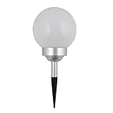 Solarlampe 4LED Ø15cm Solarleuchte Erdspieß Balkonhalter Kugelleuchte S