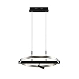 Lucande LED Pendelleuchte 'Matwei' dimmbar (Design, Modern) in Schwarz aus Aluminium u.a. für Wohnzimmer & Esszimmer, inkl. Leuchtmittel - Design-Hängeleuchte, Esstischlampe, Hängelampe, Häng