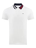 Tommy Jeans Herren Tjm Flag Neck Polo Poloshirt, Weiß (White), XXL