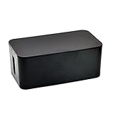 XBSXP Kabelmanagementbox Kabelaufbewahrungsbox Kabelaufbewahrungsbox Drahtbox Drahtaufbewahrungsbox Tankwagensteckdose Box Drahtabschlussbox Computerkabel Stromgitterbox-Schwarz_M