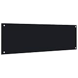 vidaXL Küchenrückwand Spritzschutz Fliesenspiegel Glasplatte Rückwand Herdspritzschutz Wandschutz Herd Küche Schwarz 120x40cm Hartg