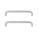 2Pcs Möbelgriffe Schrankgriffe Silber Küchengriffe Türgriffe Türdrücker Möbelknöpfe Aluminium Türklinken Zieht Griffe Aussentür für Schränke Schuhschränke Schubladen (Hole distance 224mm)