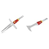 WOLF Garten - Unkrautstecher Multi-Star® KS-M NEU2018, Rot, 27x17x5 cm; 71AAA023650 & Fugenkratzer Multi-Star® FK-M NEU2018, Rot, 30x2x8,5 cm; 71AAA021650