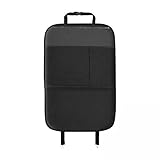 Baoblaze 2X Autositz Rückenabdeckung Organizer Kick Mat Clean Anti Stepped Dirty Black Larg