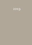 Kalender 2019 - A5 - taupe: 1 Woche auf 2 Seiten - Wochenk