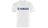YAMAHA T-Shirt T-Shirt Farbe Weiß - Logo Blau - Größe L, Blau M