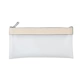 XMYINGWEI Mäppchen Einfache transparente Bleistiftkoffer-Mädchen-Koreanisches Büro-Bleistift-Fall-Junge klarer Kawaii-Briefpapier-Organizer (Color : Beige)