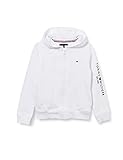 Tommy Hilfiger Jungen Essential Hooded Zip Through Pullover, weiß, 74