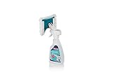 Leifheit Window Spray Cleaner micro duo Fensterputzer zum Einsprühen und Einwaschen, Fensterwischer mit flexiblem Gelenk, austauschbarer Fensterreinig