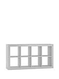 ADGO Kalax Regal Bücherregal, Würfelregal, Aufbewahrungsregal, Freistehendes Regal, Raumteiler, System Standing Regal für Wohnzimmer, Büro, Kinderzimmer, Schlafzimmer, Garderobe, Farbe Weiß (2x4)