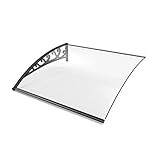 Vordach für Haustür Türvordach, Vordach for Haustür,Türdach Überdachung Pultbogenvordach Pultvordach Polycarbonat-Abdeckung UV Regen Schneeschutz (Size : 100 * 120cm)