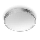 Philips myLiving Balance LED Deckenleuchte, nickel, 17W, 1600lm, IP44 Schutzart, warmweißes Licht (2700K)