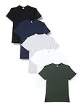 Lower East Herren T-Shirt mit Rundhalsausschnitt, Schwarz/Weiß/Navy/Grau/Rot/Grün (10er Pack), 2XL