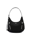 Pacsafe Stylesafe Convertible Crossbody und Schultertasche, Umhängetasche für Damen, Handtasche mit Diebstahlschutz, Sicherheits-Features - 10 Liter, Uni, Black/Schw