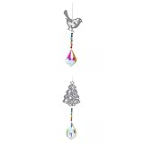 MagiDeal 2pcs Regenbogen Kristallanhänger Kronleuchter Prisma Hängender Anhänger Vog