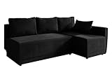 Eckcouch Zeles, Ecksofa mit Bettkasten und Schlaffunktion, Polsterecke Bettsofa, L-Form Sofa, Couch, Schlafcouch, Polsterecke (Mono 248, Seite: Rechts)