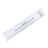 Homely Ideas Tür-Zugluftstopper aus Stoff, einfarbig, für Fenster oder Tür, energiesparend, Weiß, 2 Stück