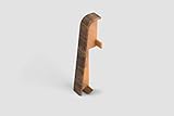 EGGER Verbinder Sockelleiste Nußbaum braun für einfache Montage von 60mm Laminat Fußleisten | Inhalt 2 Stück | Kunststoff robust | Holz Optik dunkel b